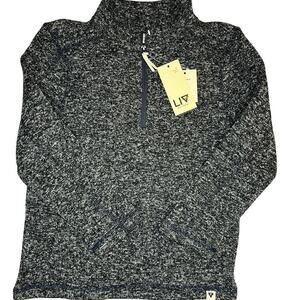 Boys Liv Outdoor Insulating Sweater Fleece, Gray, 1/4 Zip, NWT, Small 7/8, Warm